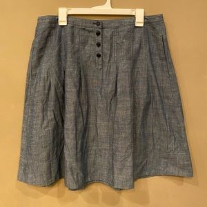 J Crew chambray skirt. Sz 14. Knee length. Goes with EVERYTHING! Make an offer!